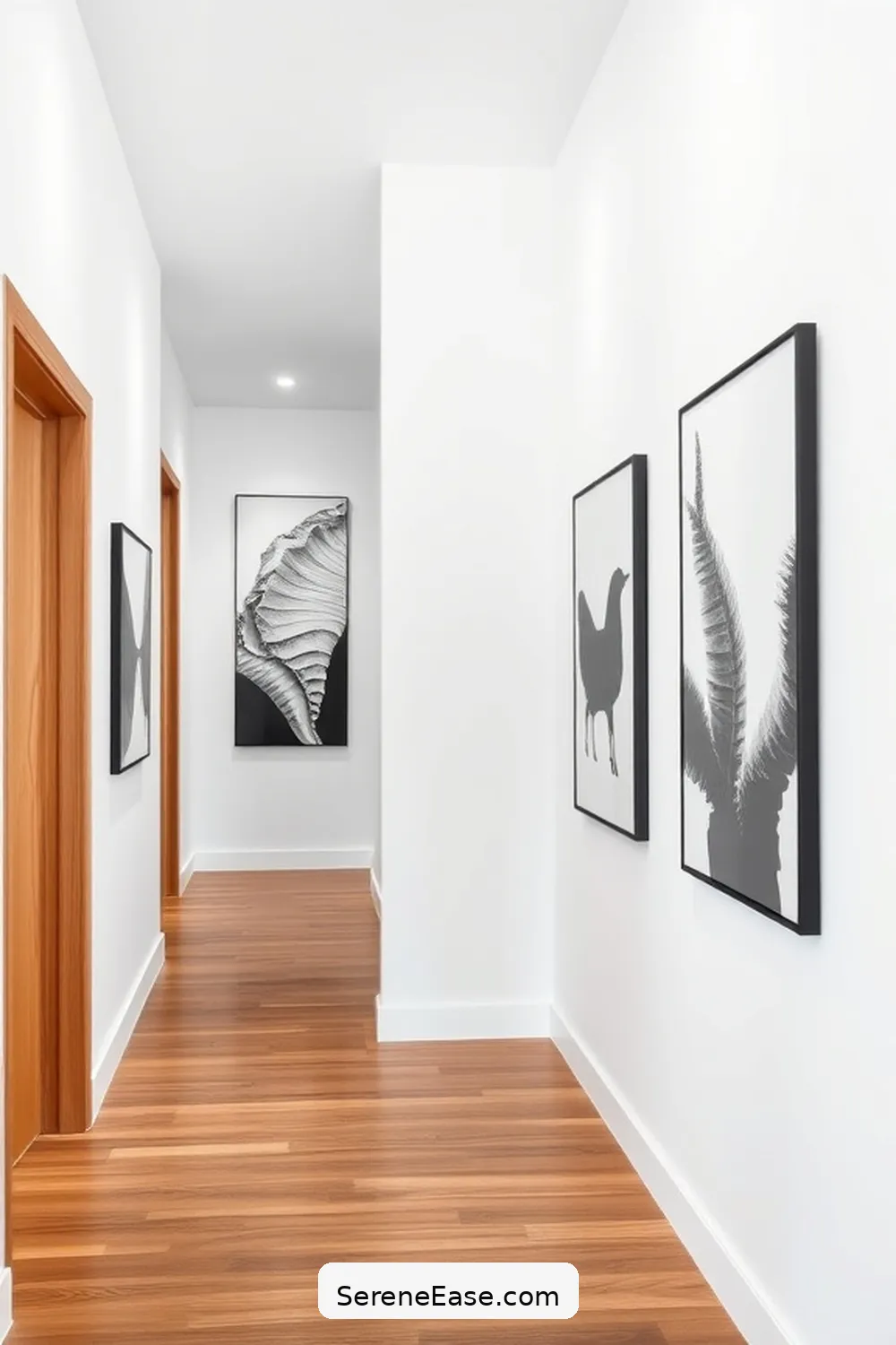 16 Ways to Achieve a Monochromatic Hallway in Minimalist Style 6 Select Monochromatic Artwork for 16 Ways to Achieve a Monochromatic Hallway in Minimalist Style
