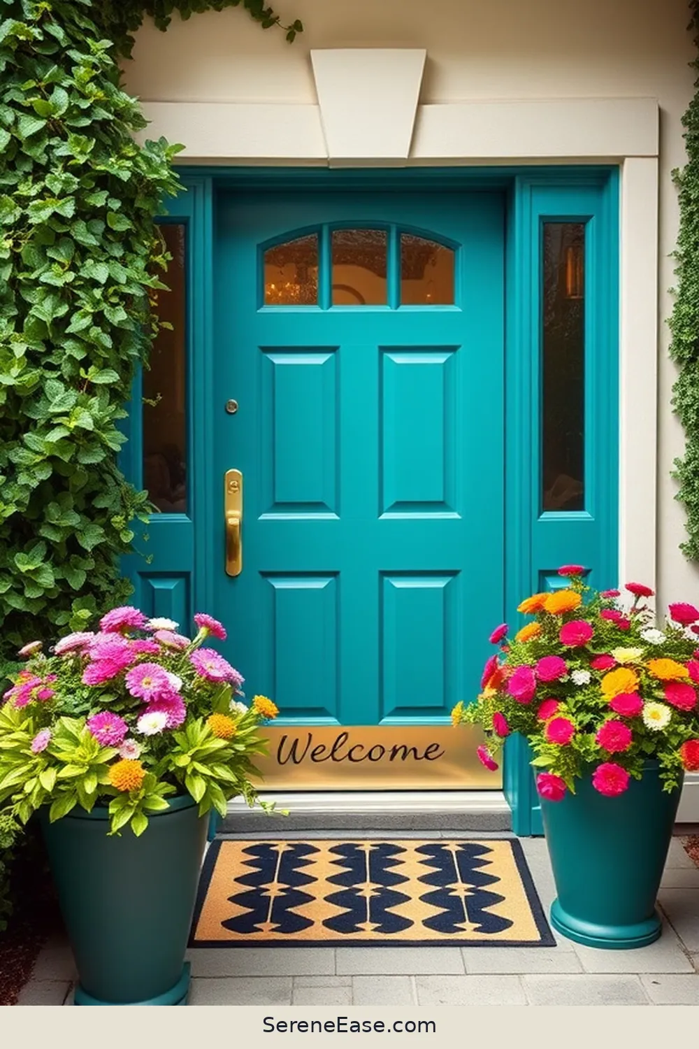 16 Ways to Create a Bold Bright Mid-Century Modern Entryway Style 2 Choose a Statement Front Door for 16 Ways to Create a Bold Bright Mid-Century Modern Entryway Style