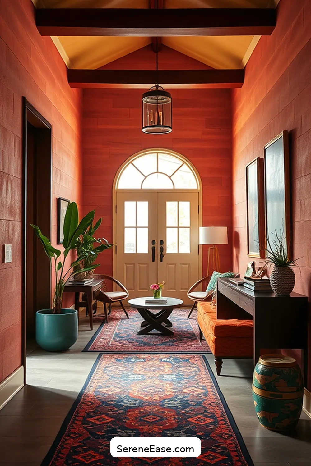 16 Ways to Create a Bold Bright Mid-Century Modern Entryway Style 14 Experiment With Textured Walls for 16 Ways to Create a Bold Bright Mid-Century Modern Entryway Style