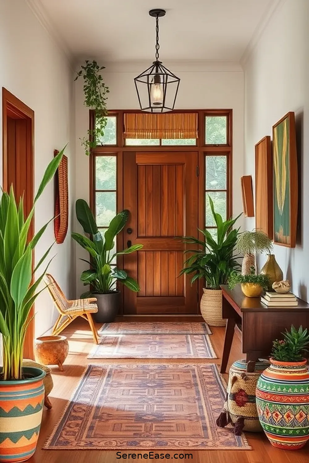 16 Ways to Create a Bold Bright Mid-Century Modern Entryway Style 9 Use Natural Materials for 16 Ways to Create a Bold Bright Mid-Century Modern Entryway Style
