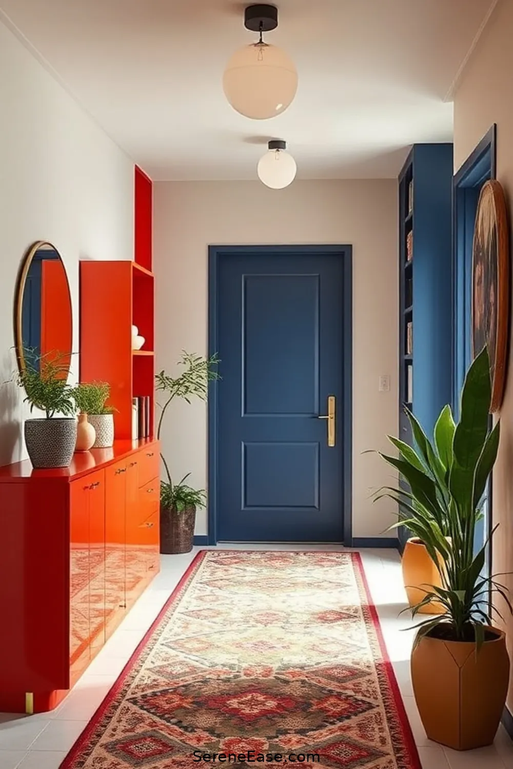 16 Ways to Create a Bold Bright Mid-Century Modern Entryway Style 16 Utilize Stylish Storage Solutions for 16 Ways to Create a Bold Bright Mid-Century Modern Entryway Style