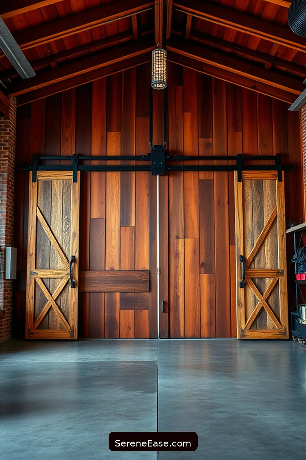 16 Ways to Create a Bold and Bright Industrial-Style Garage 11 Implement Sliding Barn Doors for 16 Ways to Create a Bold and Bright Industrial-Style Garage