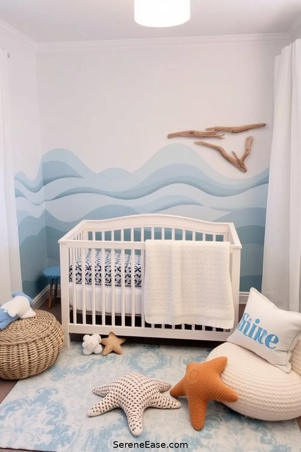 16 Ways to Create a Monochromatic Coastal Nursery Style 12 Include Ocean-Inspired Decor for 16 Ways to Create a Monochromatic Coastal Nursery Style