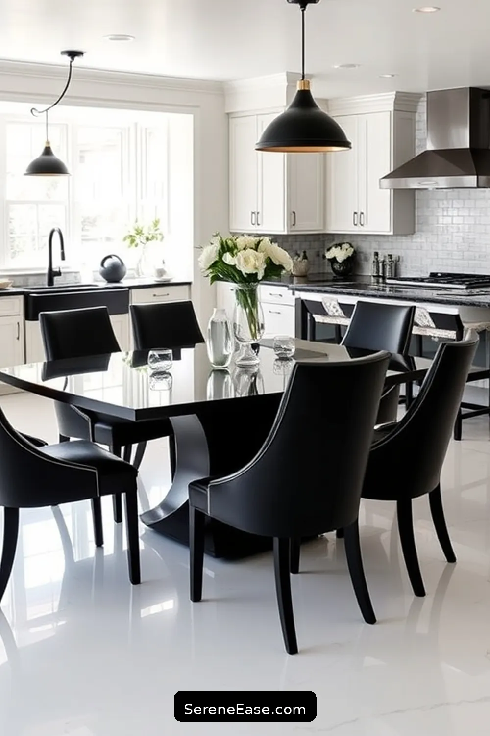 16 Ways to Incorporate Black and White Style in Your Coastal Kitchen 15 Choose Statement Furniture Pieces for 16 Ways to Incorporate Black and White Style in Your Coastal Kitchen