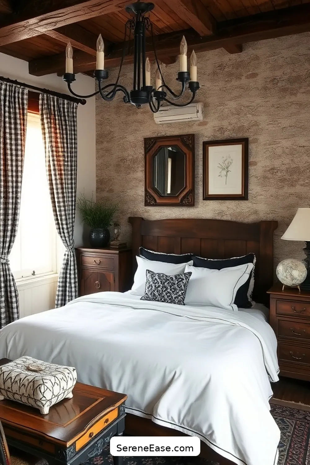 16 Ways to Incorporate Black and White Style in a Rustic Bedroom 16 Integrate Black and White Vintage Pieces for 16 Ways to Incorporate Black and White Style in a Rustic Bedroom