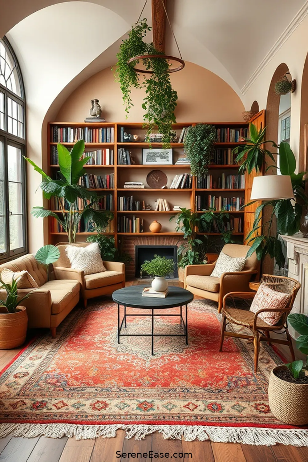 16 Ways to Incorporate Earth Tones Into Your Bohemian Library Style 6 Select Earth Tone Rugs for 16 Ways to Incorporate Earth Tones Into Your Bohemian Library Style