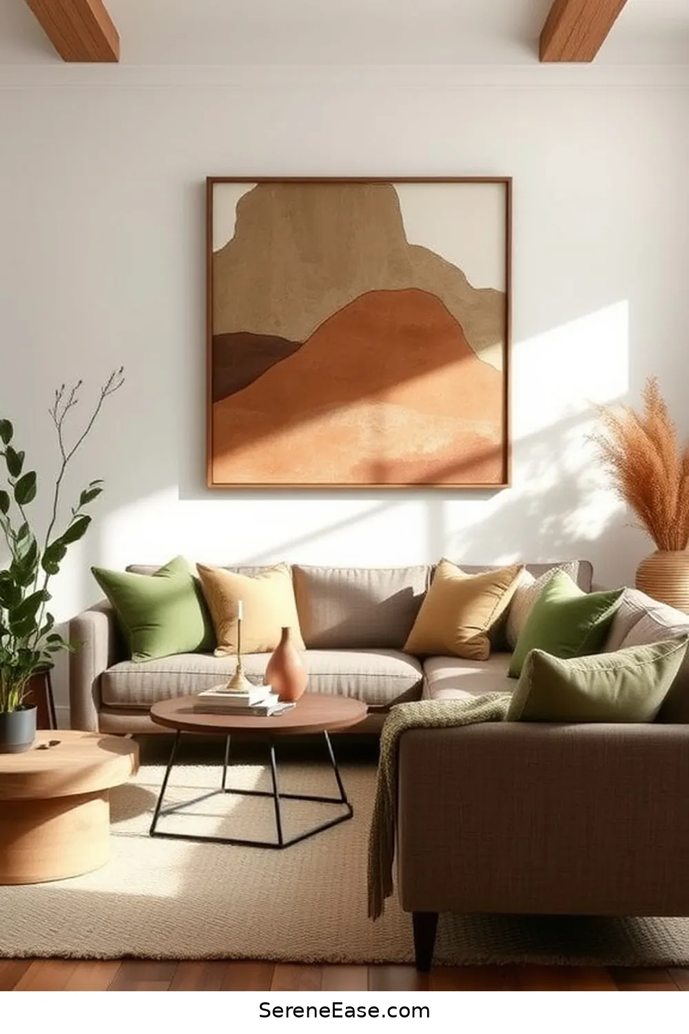 16 Ways to Incorporate Earth Tones in Your Modern Farmhouse Style Living Room 7 Select Earthy Artwork for 16 Ways to Incorporate Earth Tones in Your Modern Farmhouse Style Living Room