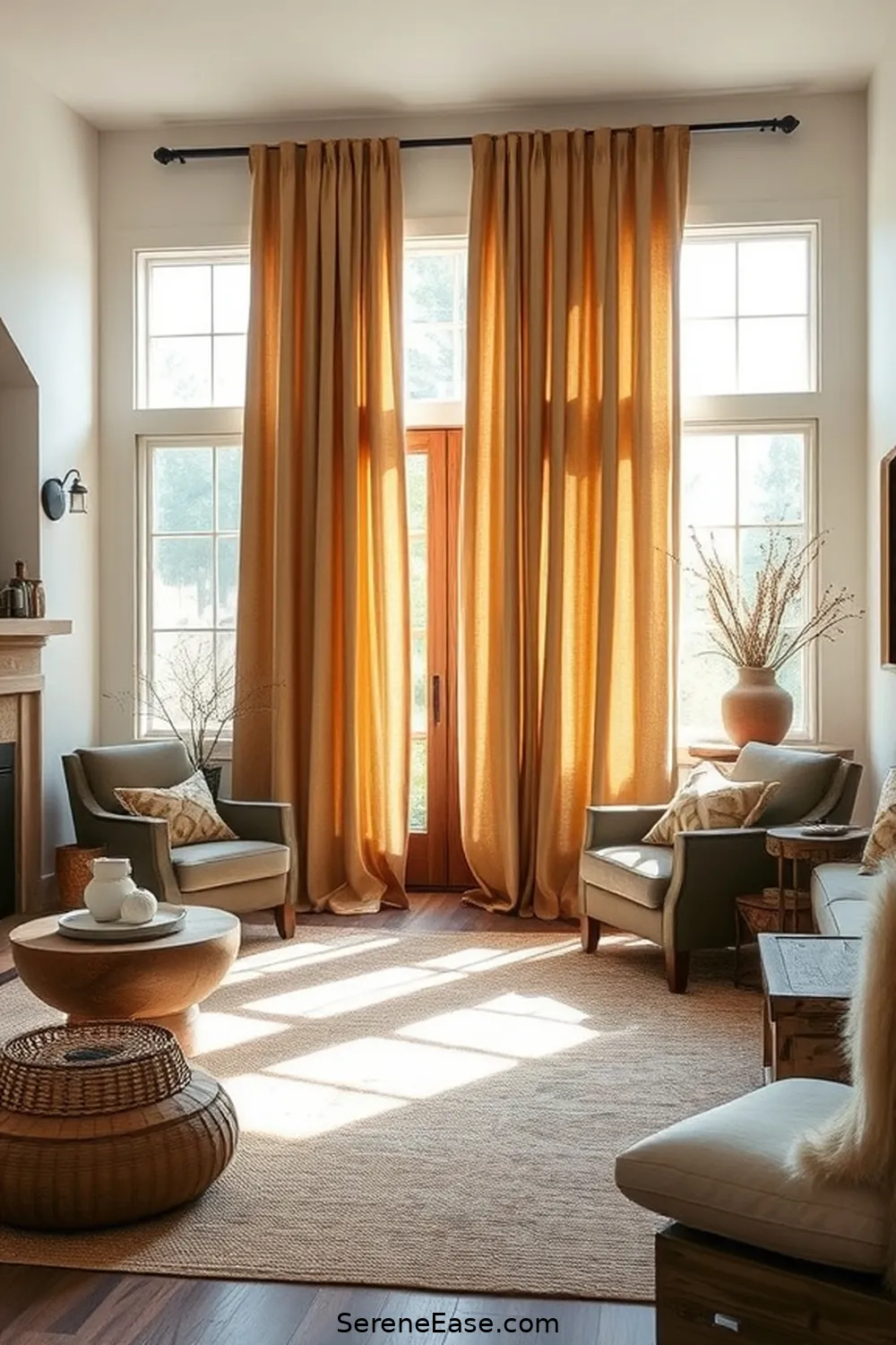 16 Ways to Incorporate Earth Tones in Your Modern Farmhouse Style Living Room 15 Select Earthy Curtains for 16 Ways to Incorporate Earth Tones in Your Modern Farmhouse Style Living Room