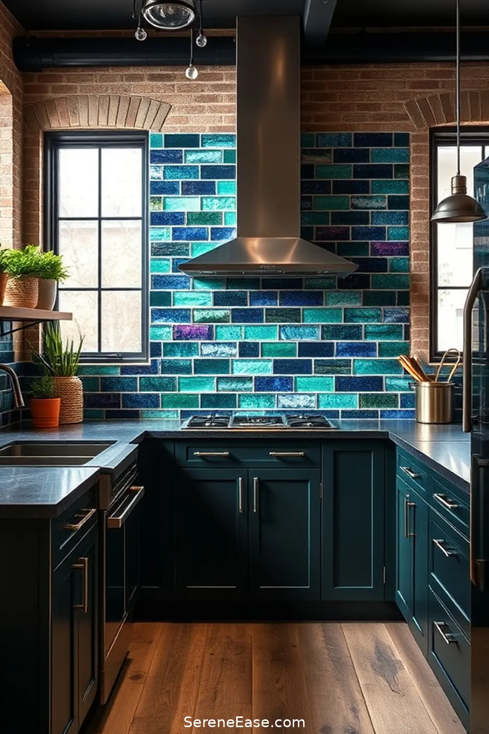 16 Ways to Incorporate Jewel Tones Into Your Industrial Style Kitchen 3 Colorful Backsplash Tiles for 16 Ways to Incorporate Jewel Tones Into Your Industrial Style Kitchen