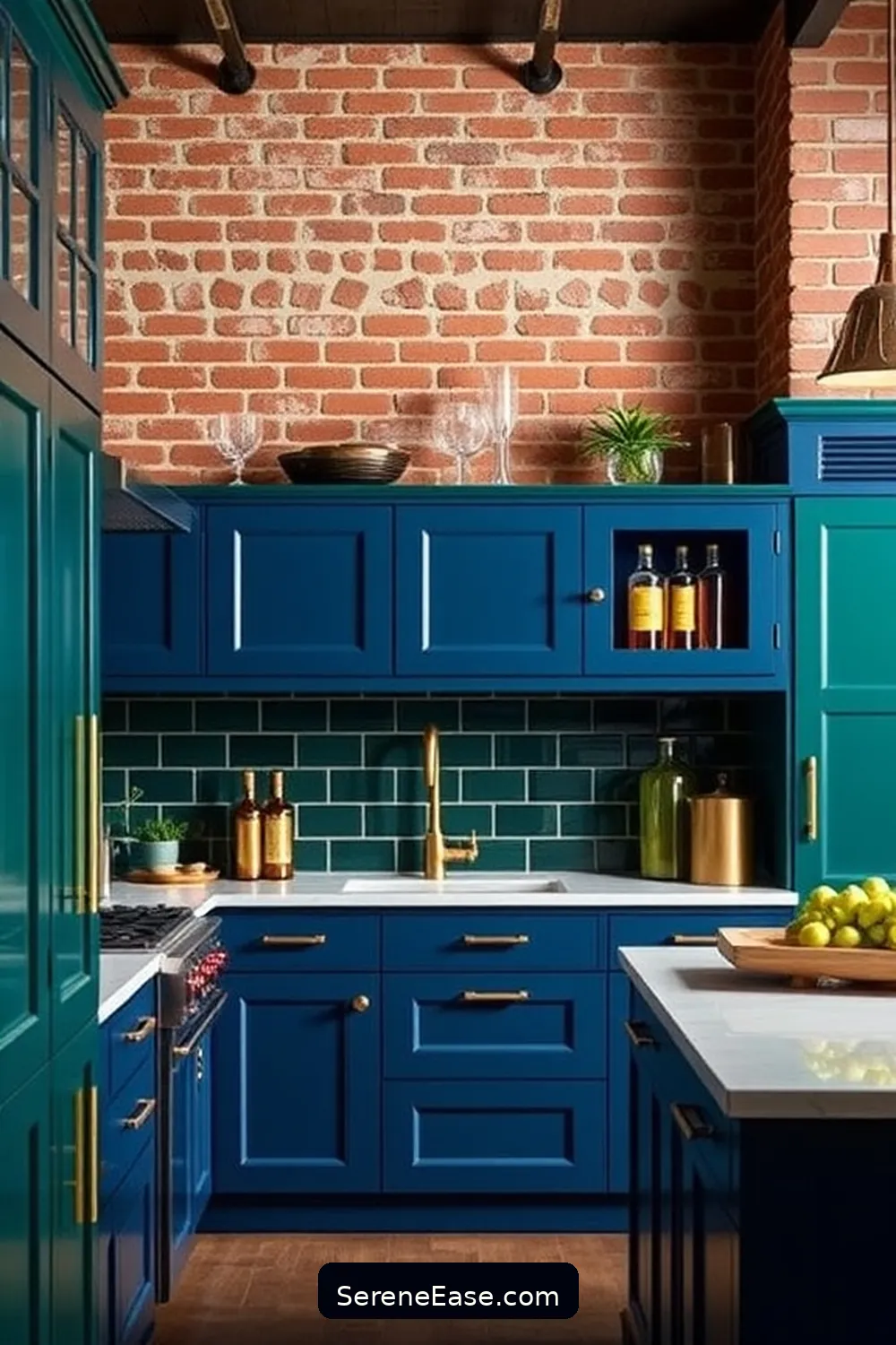 16 Ways to Incorporate Jewel Tones Into Your Industrial Style Kitchen 9 Colorful Cabinetry for 16 Ways to Incorporate Jewel Tones Into Your Industrial Style Kitchen