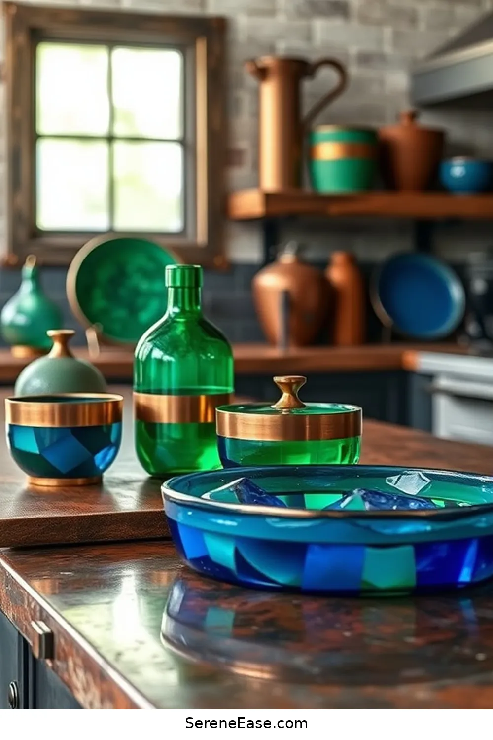 16 Ways to Incorporate Jewel Tones Into Your Industrial Style Kitchen 12 Eye-Catching Countertop Accessories for 16 Ways to Incorporate Jewel Tones Into Your Industrial Style Kitchen