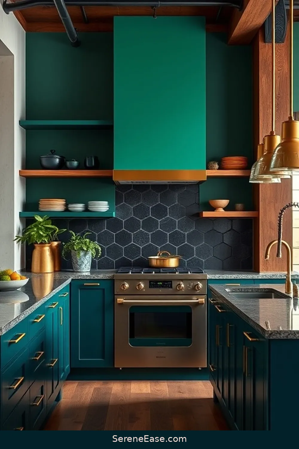 16 Ways to Incorporate Jewel Tones Into Your Industrial Style Kitchen 17 Jewel Tone Paint for Furniture and Shelves for 16 Ways to Incorporate Jewel Tones Into Your Industrial Style Kitchen