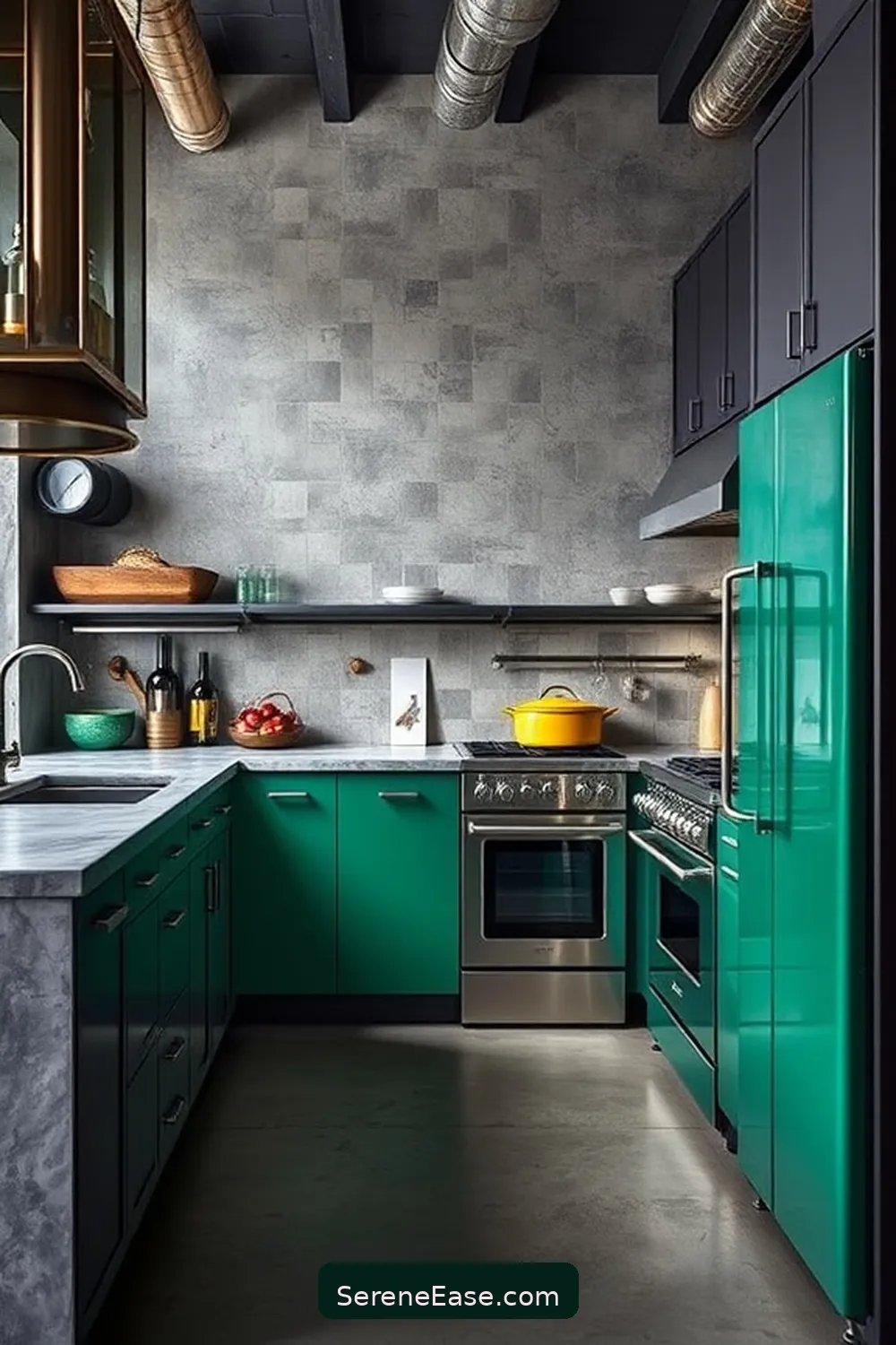 16 Ways to Incorporate Jewel Tones Into Your Industrial Style Kitchen 2 Statement Appliances in Jewel Tones for 16 Ways to Incorporate Jewel Tones Into Your Industrial Style Kitchen