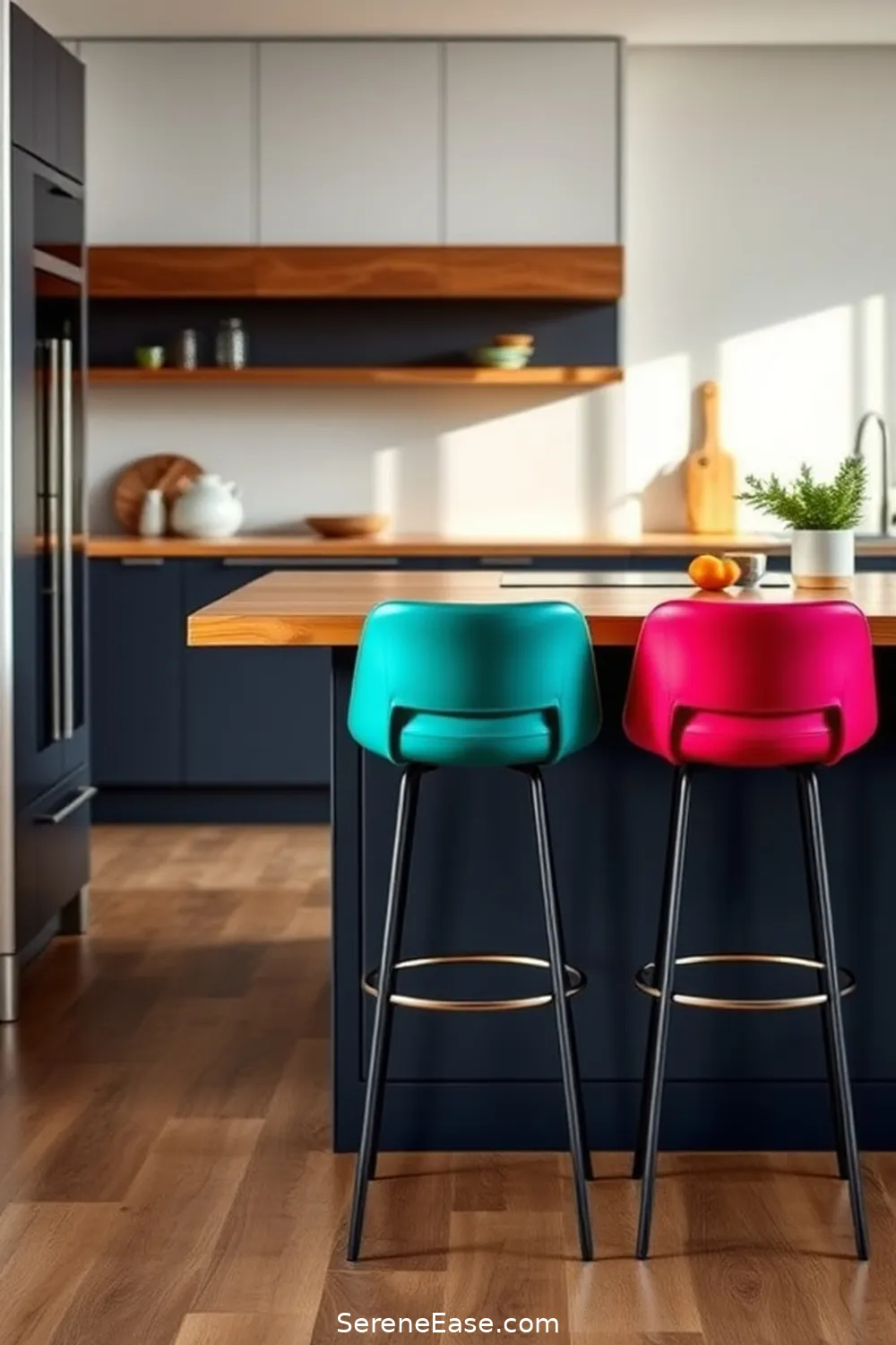 16 Ways to Incorporate Jewel Tones in Minimalist Kitchen Style 14 Colorful Bar Stools for 16 Ways to Incorporate Jewel Tones in Minimalist Kitchen Style