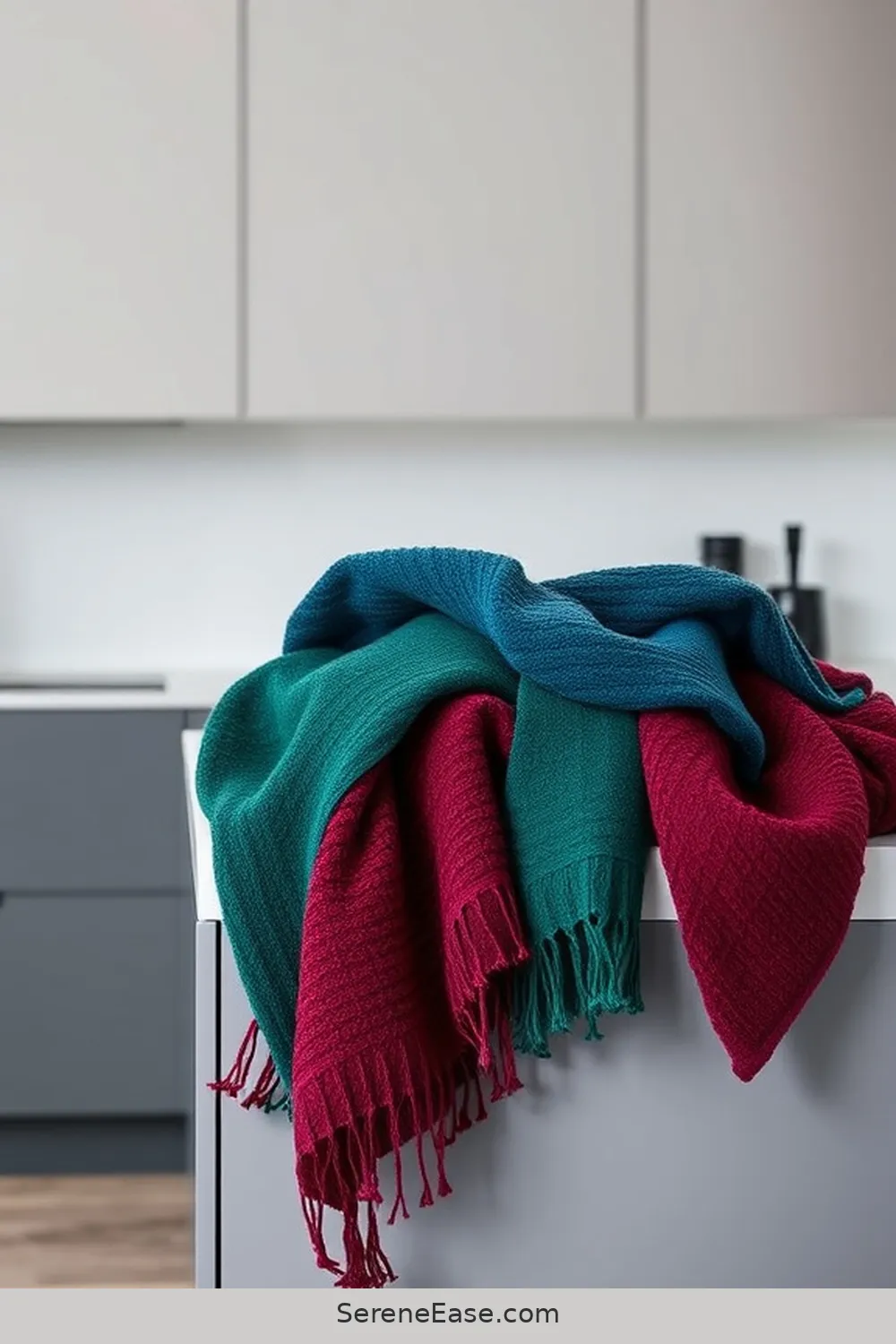 16 Ways to Incorporate Jewel Tones in Minimalist Kitchen Style 17 Layered Textiles for 16 Ways to Incorporate Jewel Tones in Minimalist Kitchen Style