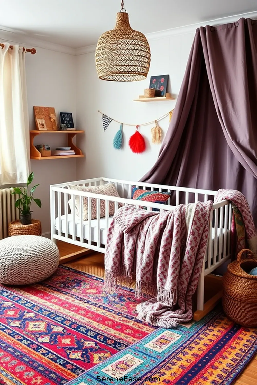 16 Ways to Incorporate Jewel Tones in Scandinavian Style Nurseries 3 Incorporate Colorful Textiles for 16 Ways to Incorporate Jewel Tones in Scandinavian Style Nurseries