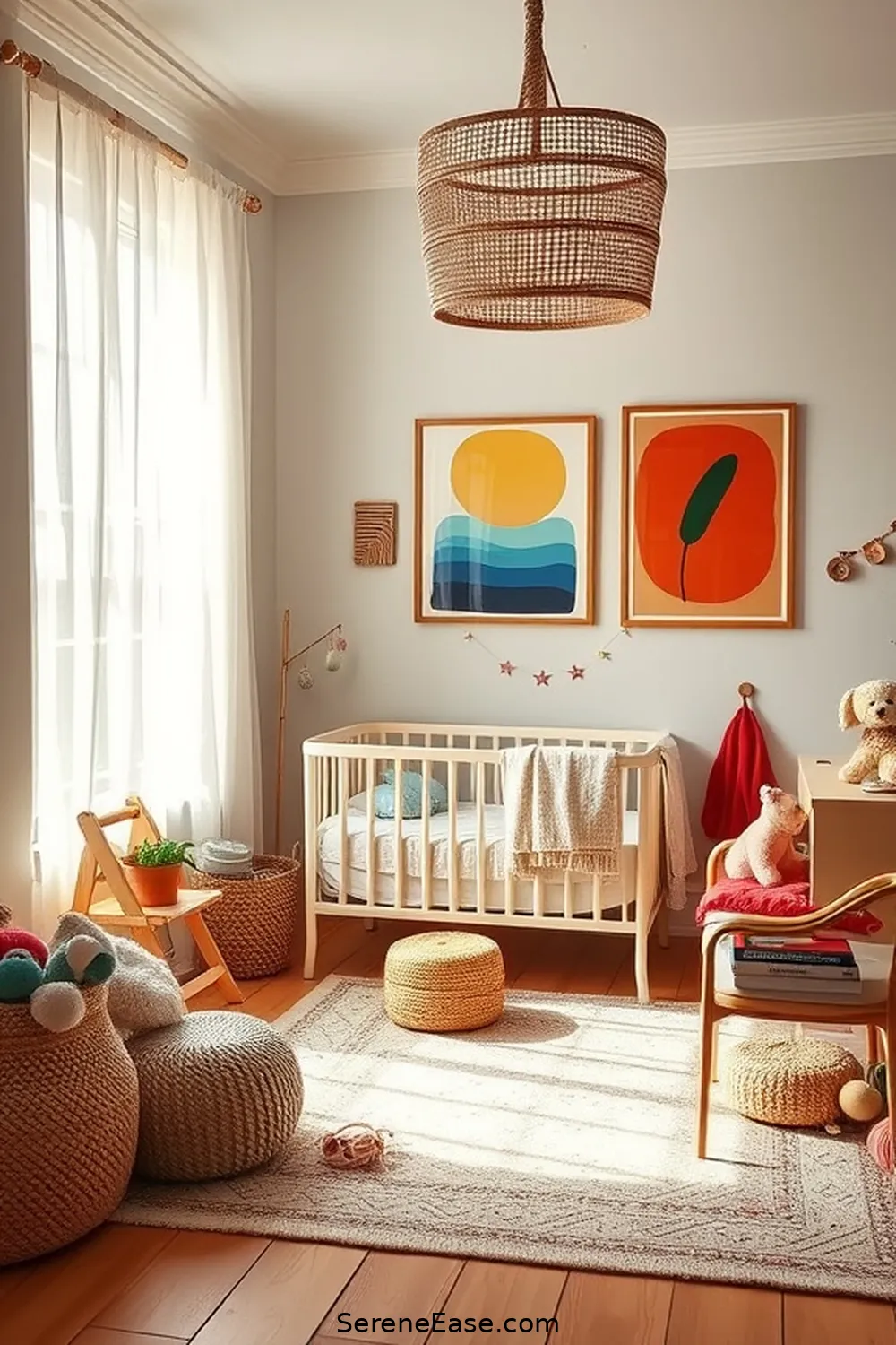 16 Ways to Incorporate Jewel Tones in Scandinavian Style Nurseries 5 Use Colorful Artwork for 16 Ways to Incorporate Jewel Tones in Scandinavian Style Nurseries