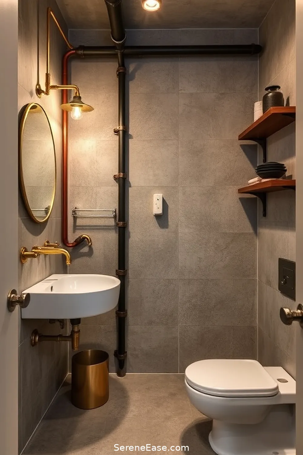 16 Ways to Incorporate Metallic Accents in Industrial Style Bathrooms 17 Experiment With Mixed Metallics for 16 Ways to Incorporate Metallic Accents in Industrial Style Bathrooms