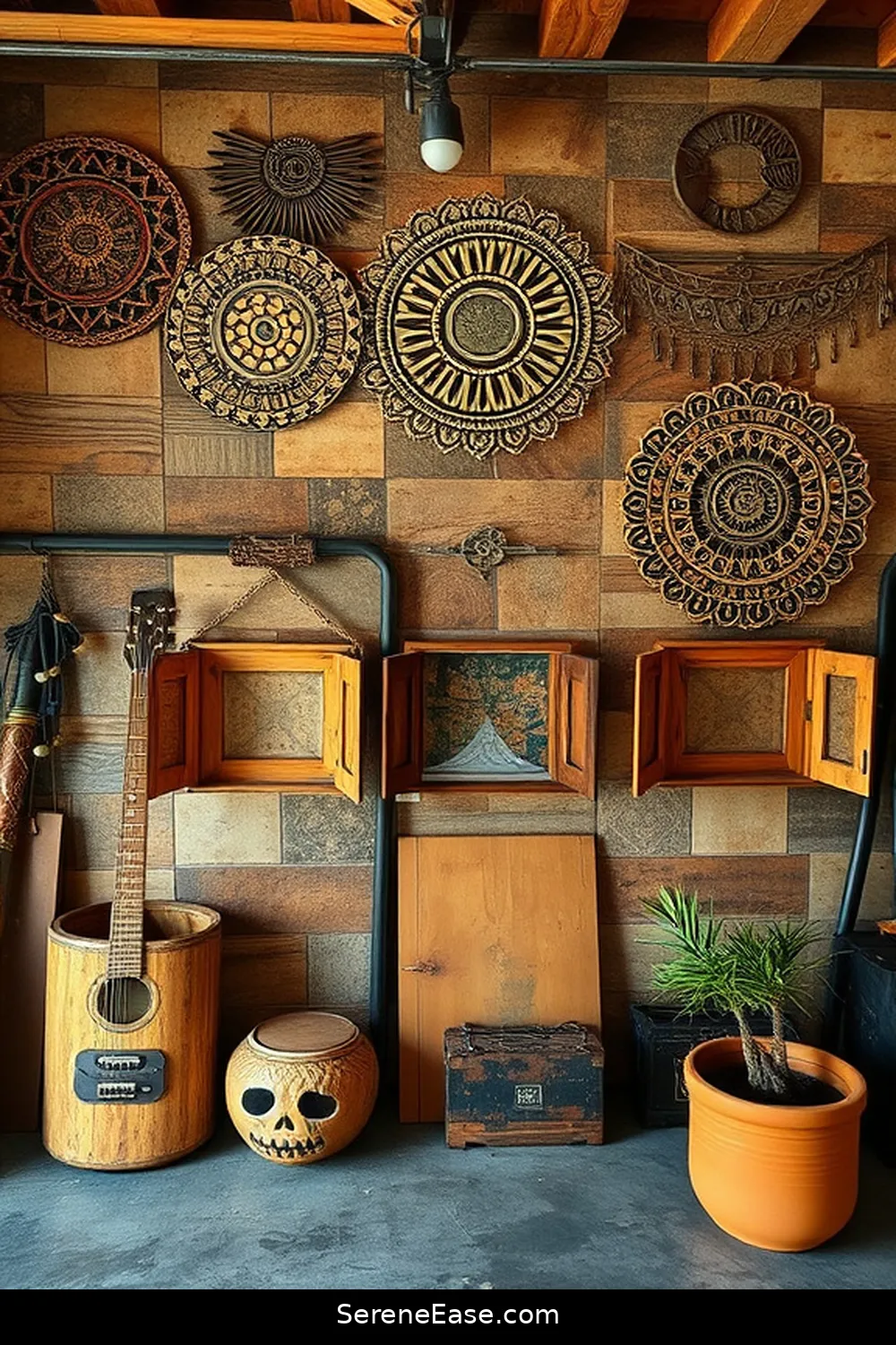 16 Ways to Incorporate Metallic Accents in Your Bohemian Garage Style 4 Decorative Metal Wall Art for 16 Ways to Incorporate Metallic Accents in Your Bohemian Garage Style