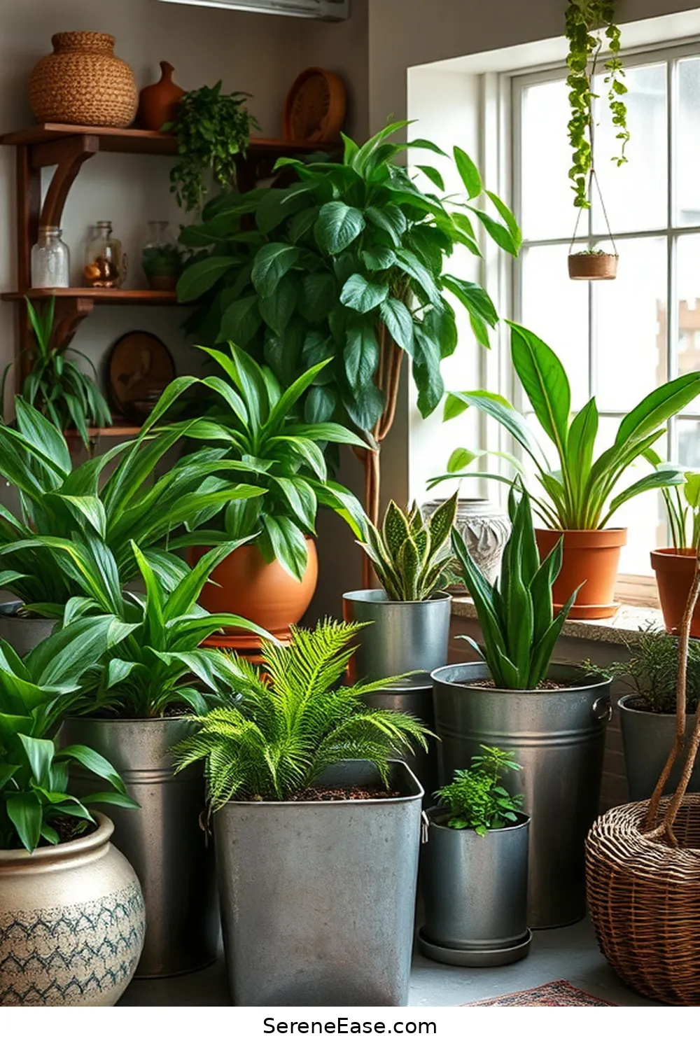 16 Ways to Incorporate Metallic Accents in Your Bohemian Garage Style 10 Metallic Planters for Indoor Plants for 16 Ways to Incorporate Metallic Accents in Your Bohemian Garage Style