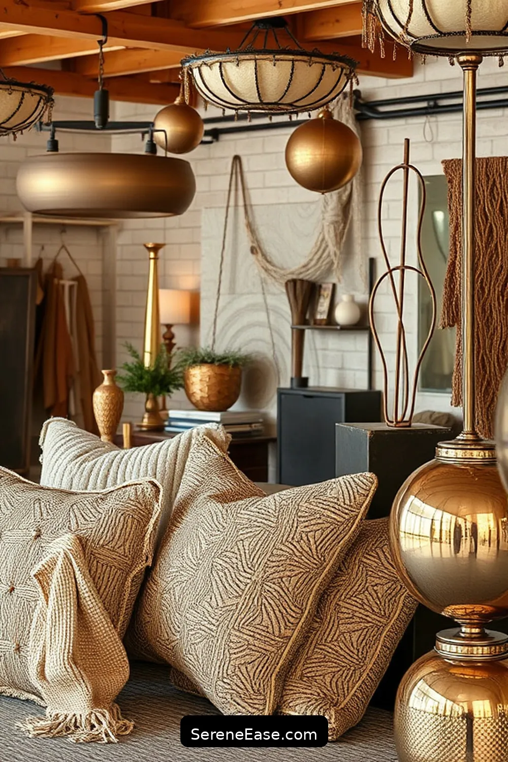 16 Ways to Incorporate Metallic Accents in Your Bohemian Garage Style 7 Mixing Textures: Metal and Fabric for 16 Ways to Incorporate Metallic Accents in Your Bohemian Garage Style