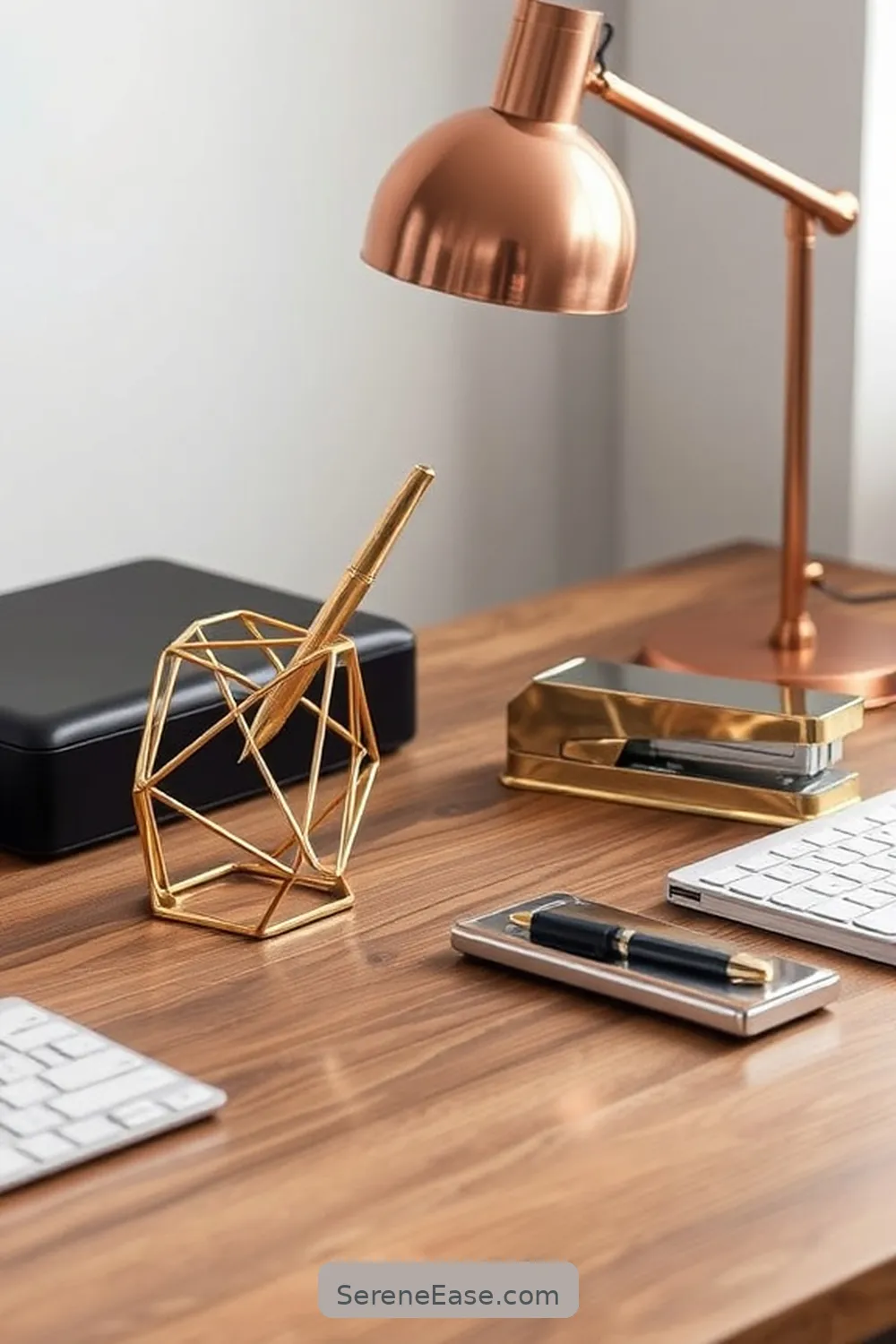 16 Ways to Incorporate Metallic Accents in Your Industrial Style Home Office 3 Metallic Desk Accessories for 16 Ways to Incorporate Metallic Accents in Your Industrial Style Home Office