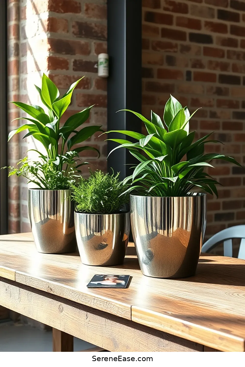 16 Ways to Incorporate Metallic Accents in Your Industrial Style Home Office 11 Metallic Planters for Greenery for 16 Ways to Incorporate Metallic Accents in Your Industrial Style Home Office