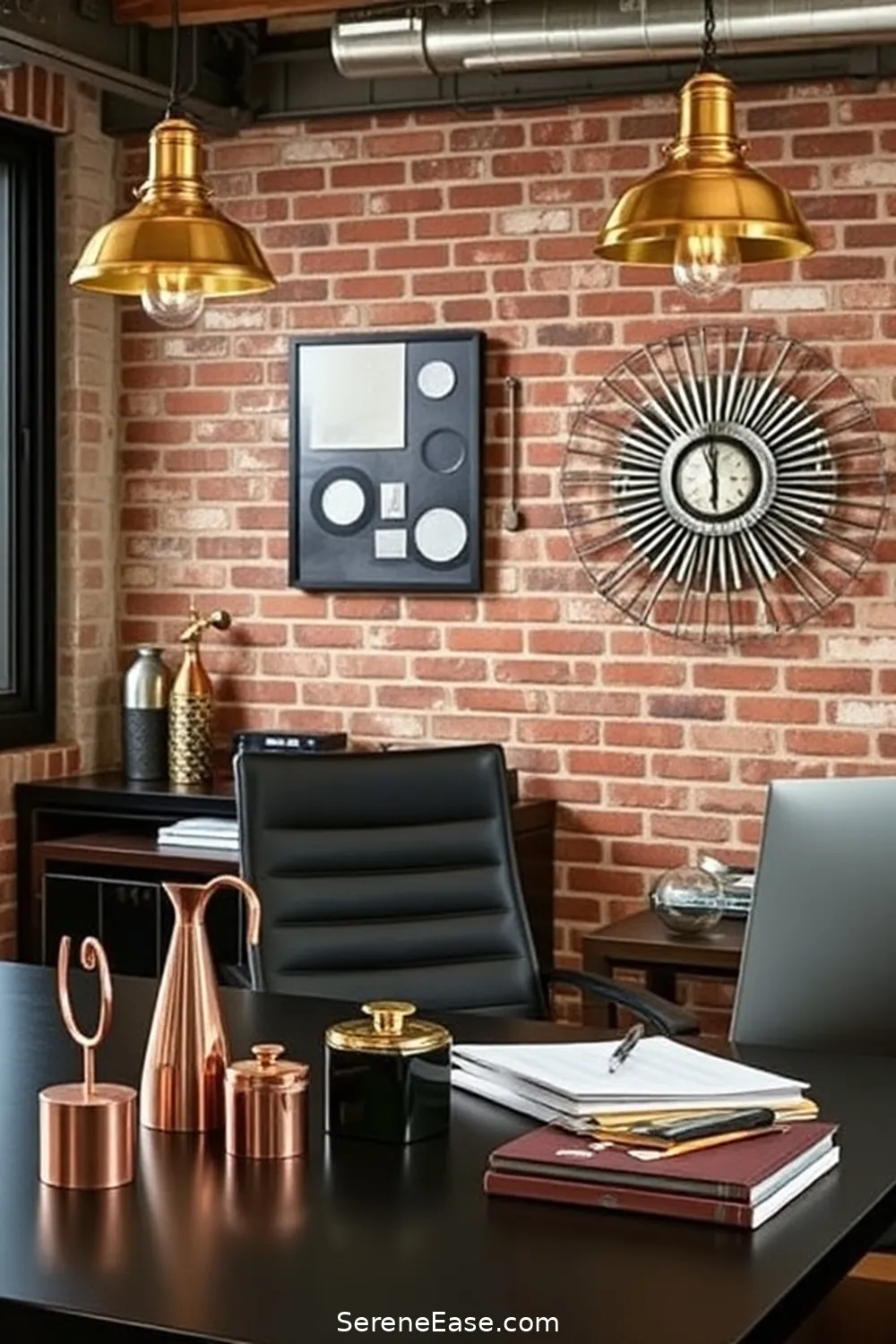 16 Ways to Incorporate Metallic Accents in Your Industrial Style Home Office 14 Mixed Metal Decor Elements for 16 Ways to Incorporate Metallic Accents in Your Industrial Style Home Office