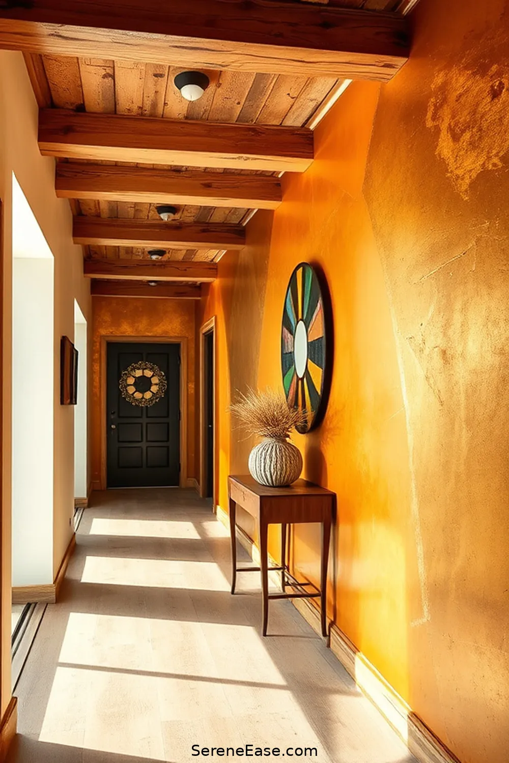 16 Ways to Incorporate Metallic Accents in a Rustic Hallway Style 13 Bold Metallic Wall Paint for 16 Ways to Incorporate Metallic Accents in a Rustic Hallway Style