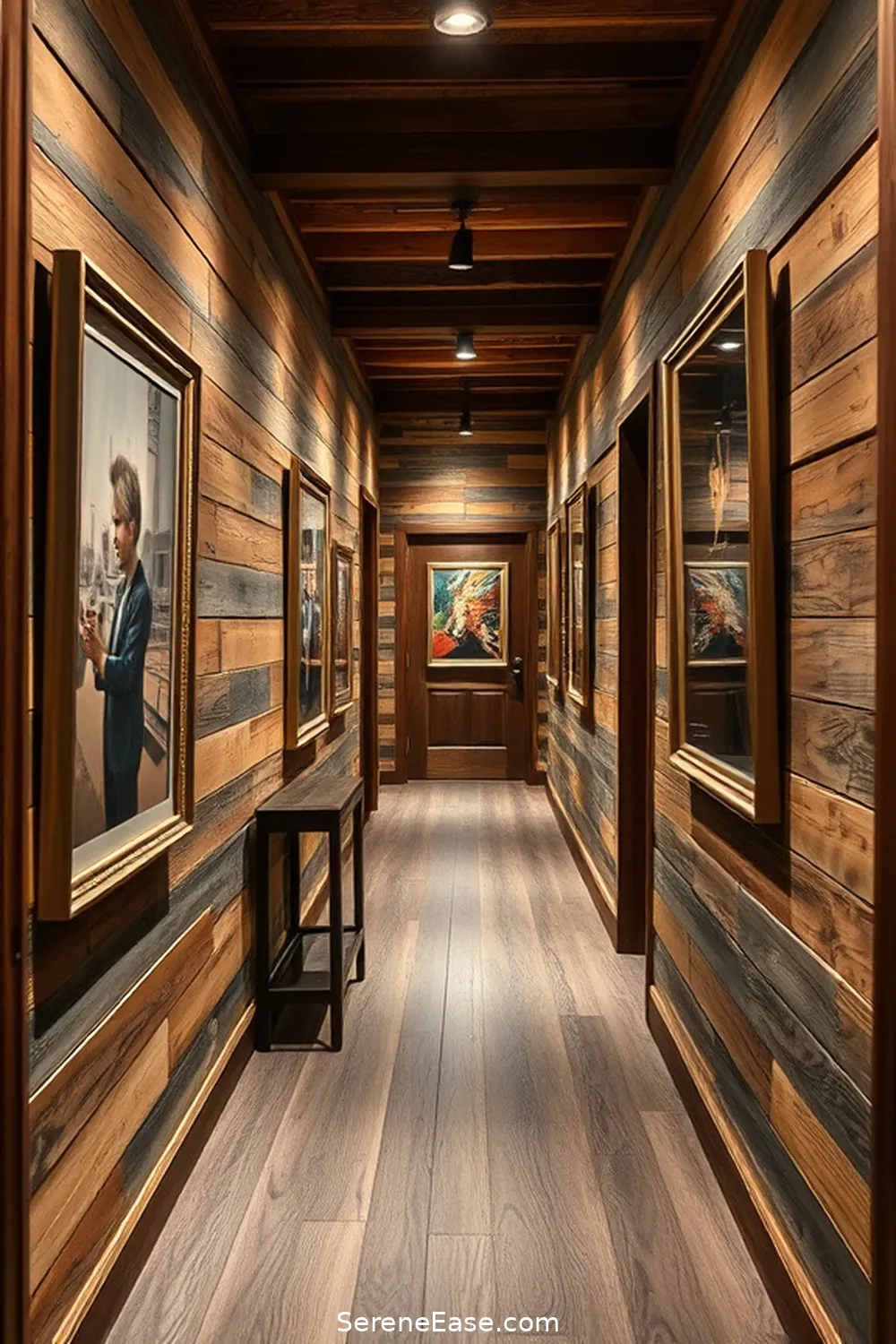 16 Ways to Incorporate Metallic Accents in a Rustic Hallway Style 2 Metallic Picture Frames for Rustic Artwork for 16 Ways to Incorporate Metallic Accents in a Rustic Hallway Style