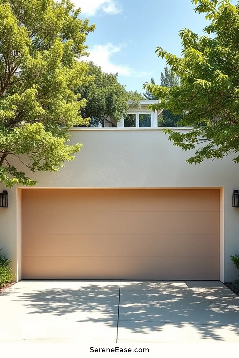 Use Neutral-Colored Garage Doors for 16 Ways to Incorporate Neutral Tones in Mid-Century Modern Garage Style