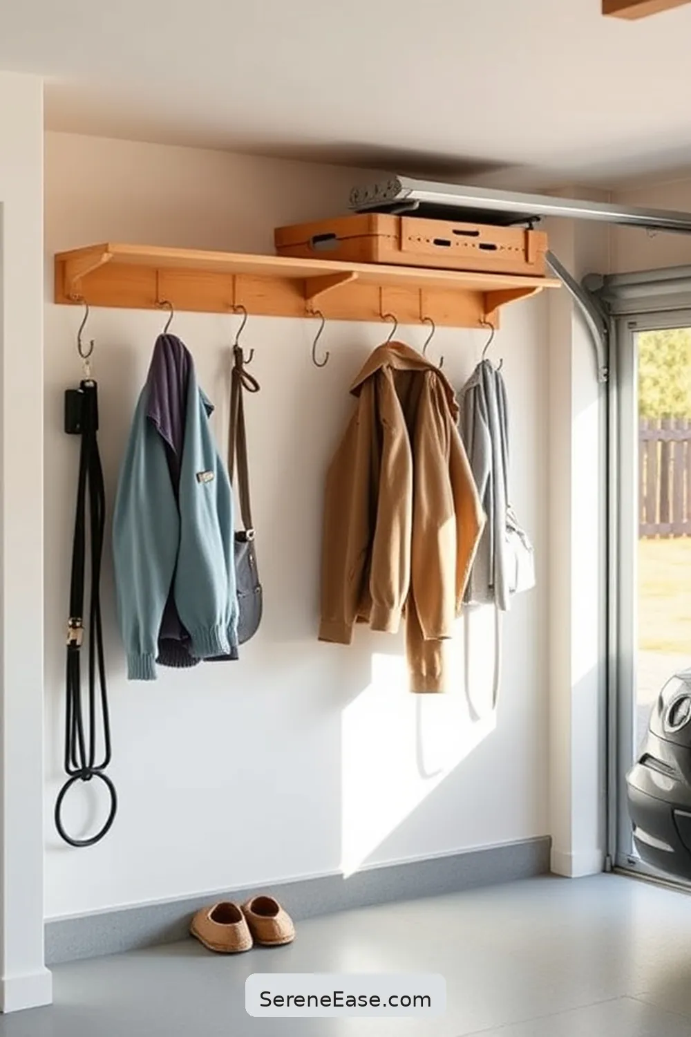 16 Ways to Incorporate Neutral Tones in Scandinavian-Style Garages 15 Use Functional Hooks and Racks for 16 Ways to Incorporate Neutral Tones in Scandinavian-Style Garages