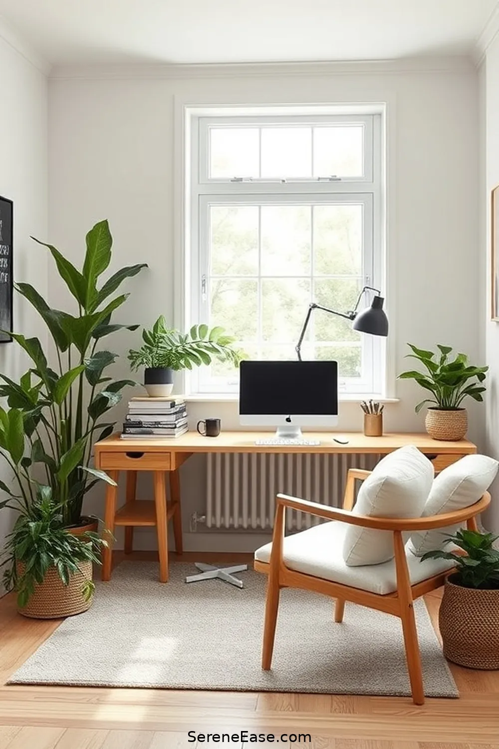 Design a Dedicated Workspace for 16 Ways to Incorporate Neutral Tones in Scandinavian Style Home Offices
