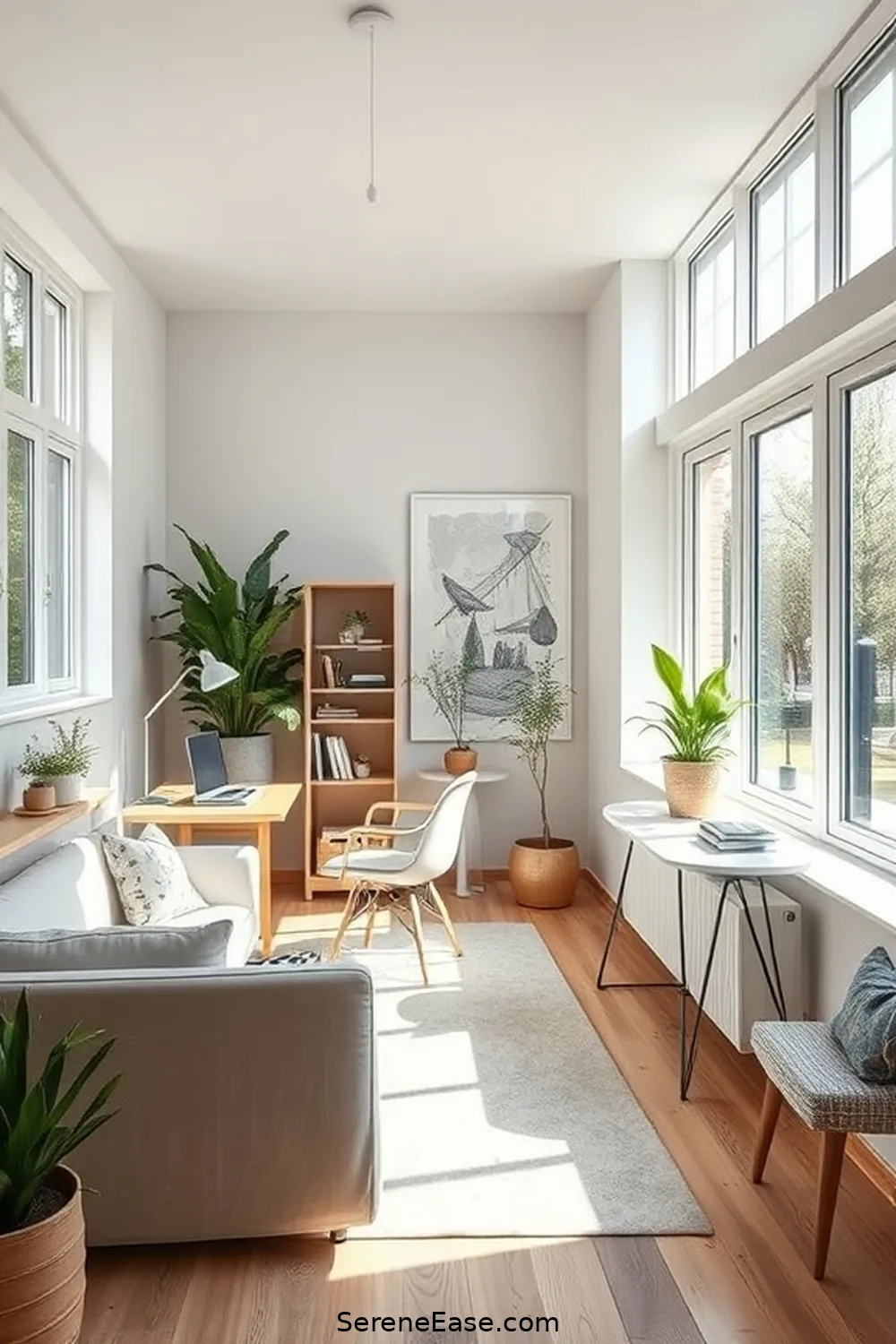 Embrace Natural Light for 16 Ways to Incorporate Neutral Tones in Scandinavian Style Home Offices