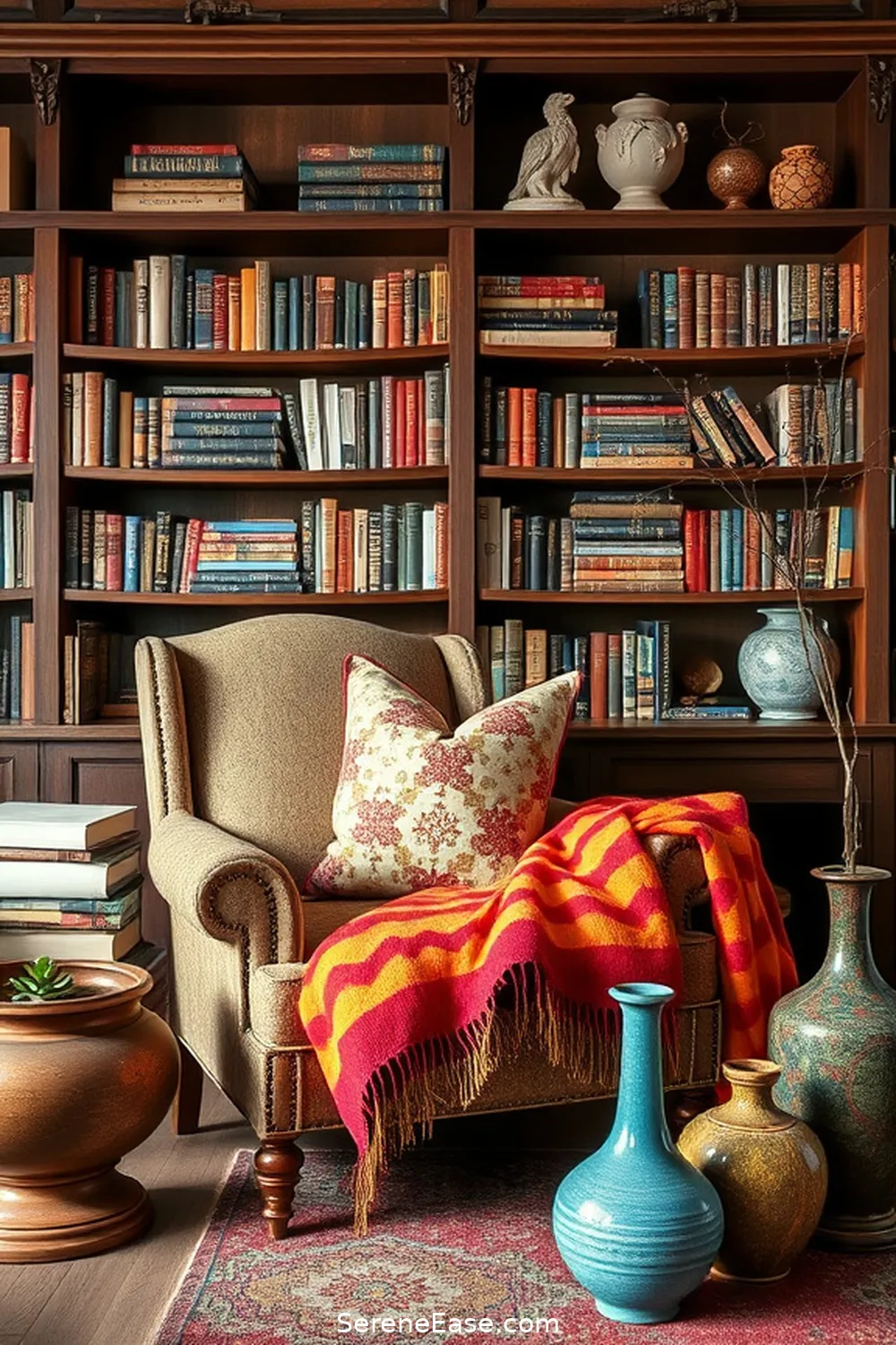 16 Ways to Infuse Bold and Bright Colors Into Rustic Library Style 14 Mix and Match Colorful Accessories for 16 Ways to Infuse Bold and Bright Colors Into Rustic Library Style