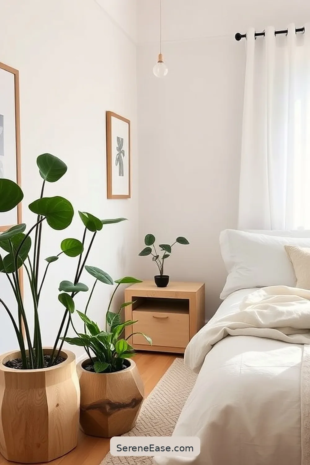 16 Ways to Use Neutral Tones in a Scandinavian Style Bedroom 14 Include Houseplants for 16 Ways to Use Neutral Tones in a Scandinavian Style Bedroom