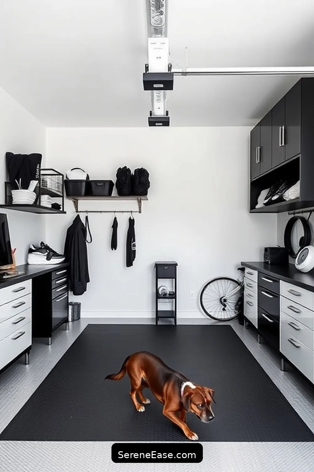 17 Essential Tips for a Black and White Minimalist Style Garage 15 Focus on Multi-Functional Items for 17 Essential Tips for a Black and White Minimalist Style Garage