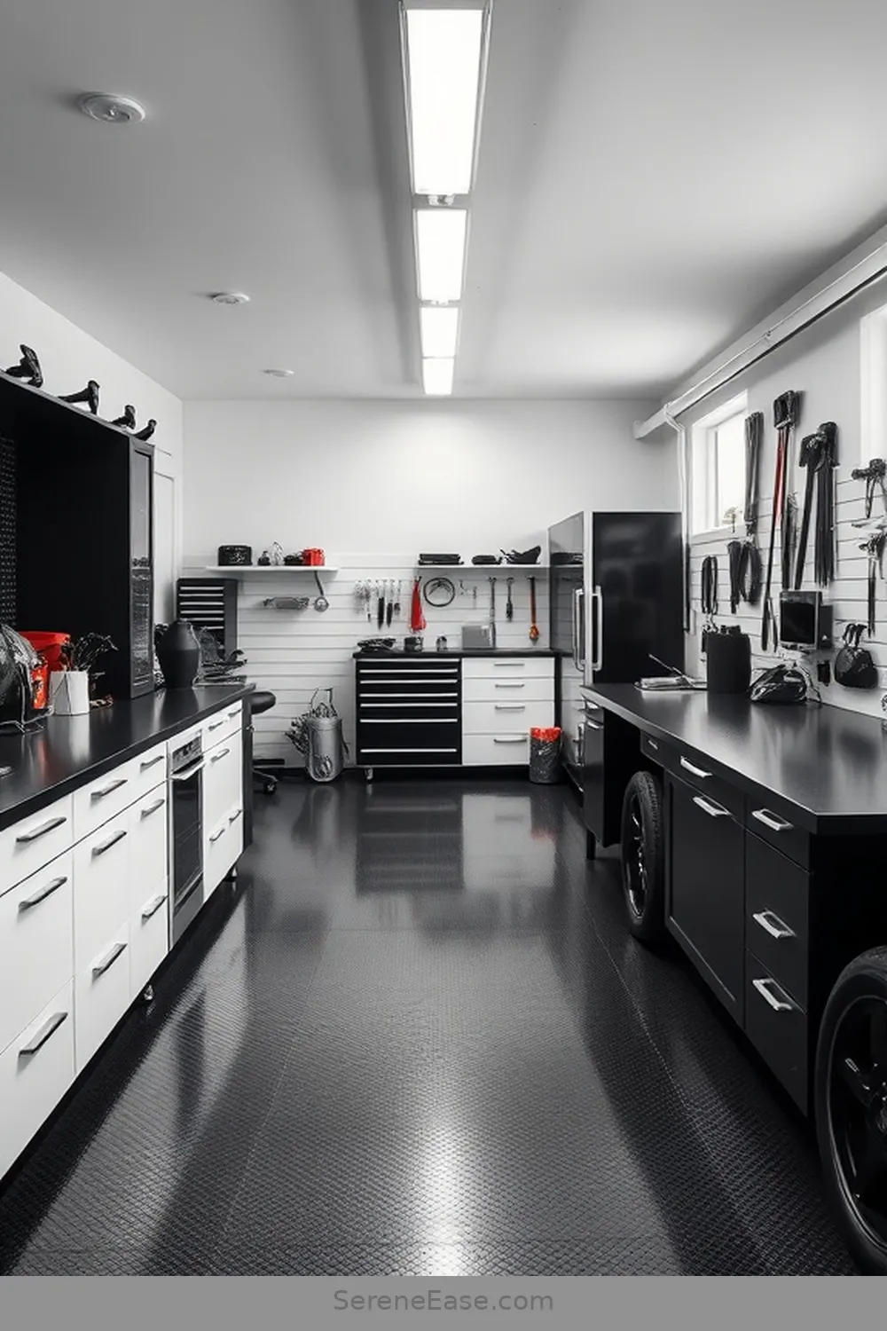 17 Essential Tips for a Black and White Minimalist Style Garage 11 Maintain Clean Lines for 17 Essential Tips for a Black and White Minimalist Style Garage