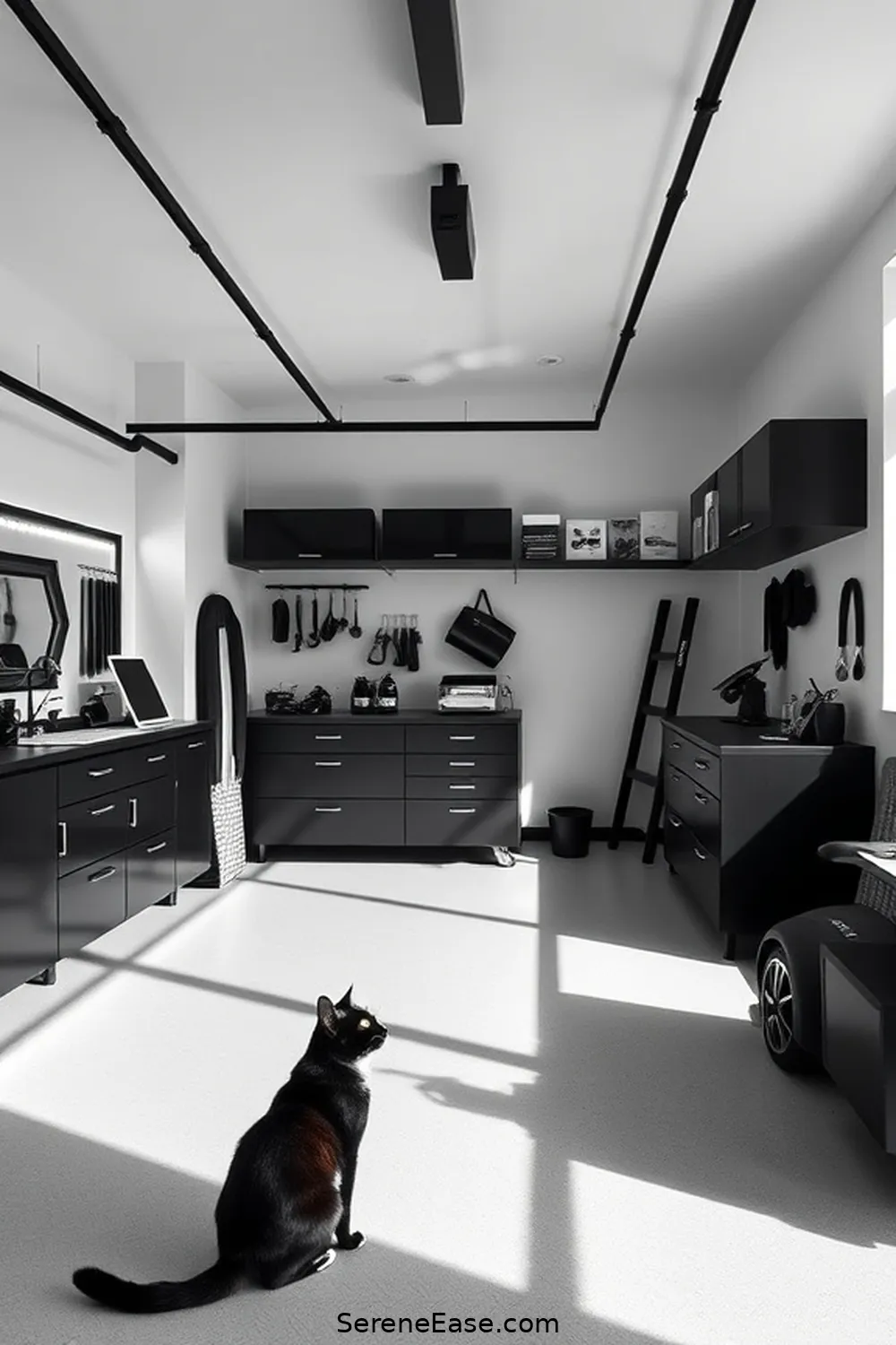 17 Essential Tips for a Black and White Minimalist Style Garage 9 Use Monochrome Décor for 17 Essential Tips for a Black and White Minimalist Style Garage