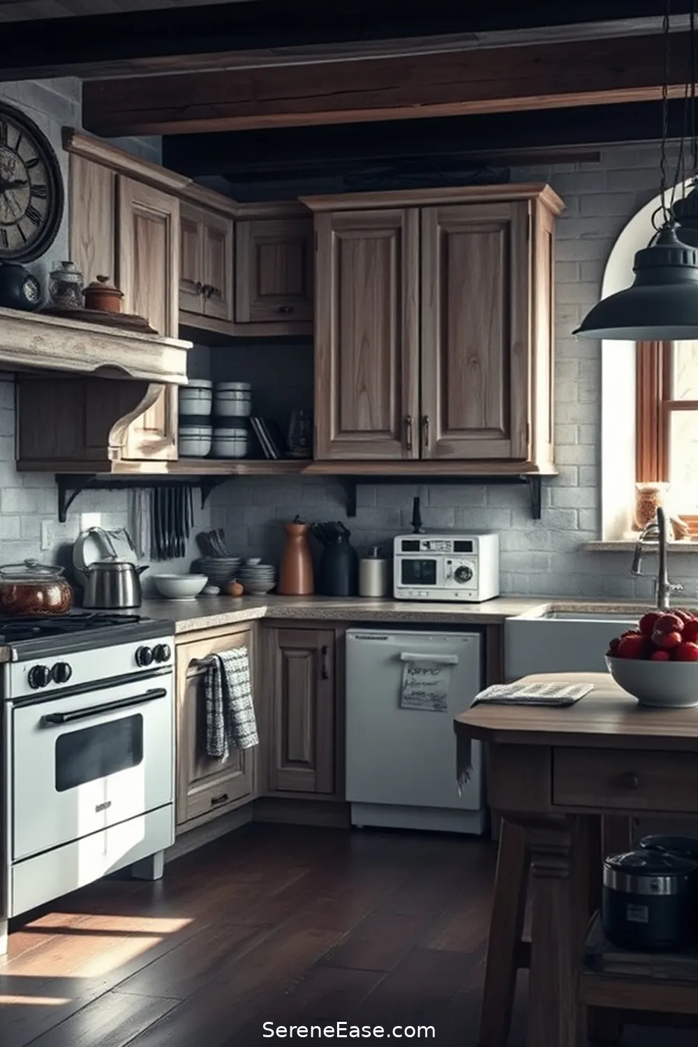 17 Stunning Black and White Rustic Style Kitchen Ideas 15 Retro Style Meets Rustic Charm for 17 Stunning Black and White Rustic Style Kitchen Ideas