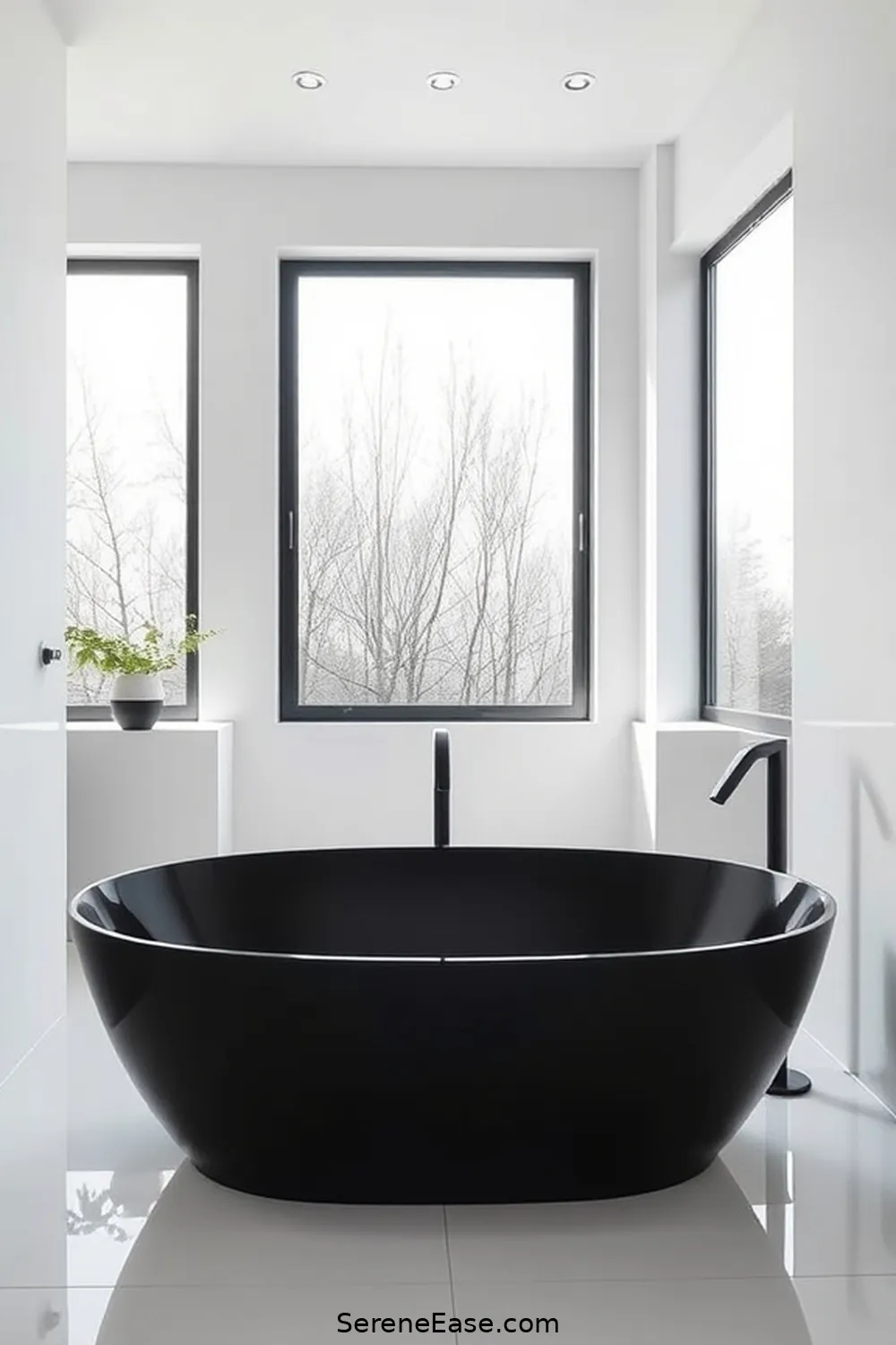 17 Stunning Ideas for a Black and White Minimalist Bathroom Style 7 Luxurious Freestanding Bathtubs for 17 Stunning Ideas for a Black and White Minimalist Bathroom Style
