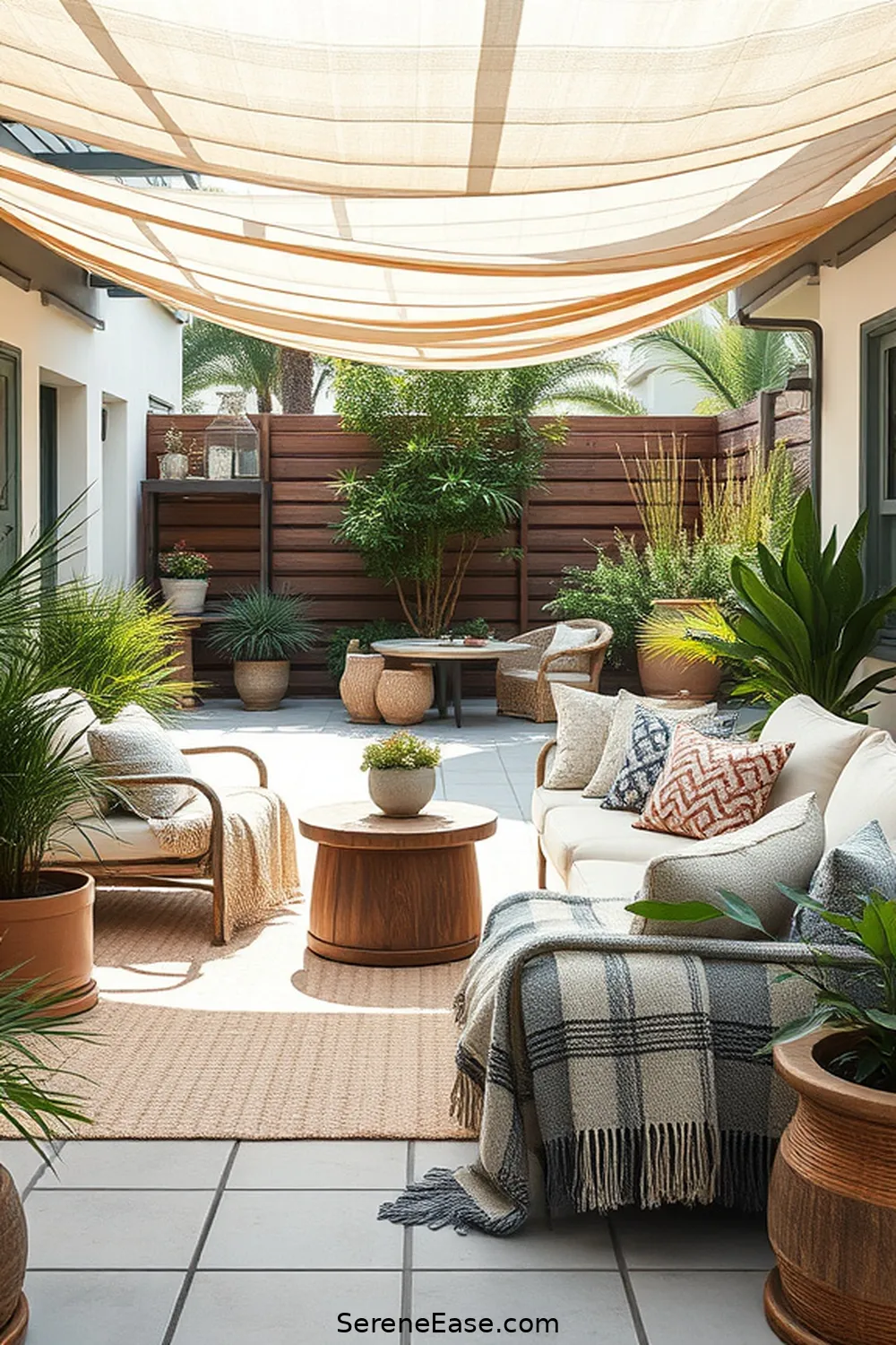 17 Ways to Achieve Monochromatic Bohemian Style for Your Outdoor Patio 13 Accessorize With Throws for 17 Ways to Achieve Monochromatic Bohemian Style for Your Outdoor Patio