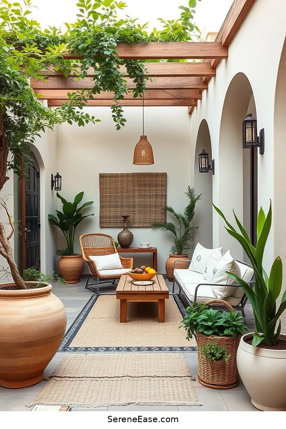 17 Ways to Achieve Monochromatic Bohemian Style for Your Outdoor Patio 5 Add Natural Elements for 17 Ways to Achieve Monochromatic Bohemian Style for Your Outdoor Patio