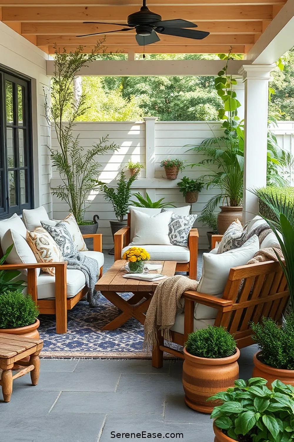 17 Ways to Achieve Monochromatic Bohemian Style for Your Outdoor Patio 10 Create Cozy Seating Arrangements for 17 Ways to Achieve Monochromatic Bohemian Style for Your Outdoor Patio