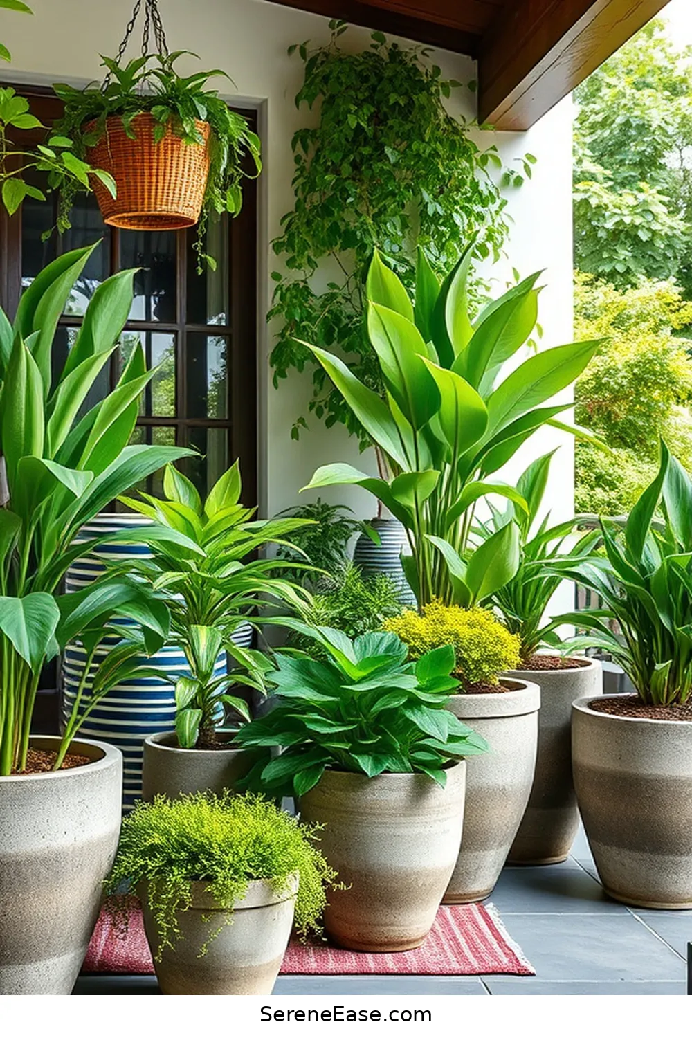 17 Ways to Achieve Monochromatic Bohemian Style for Your Outdoor Patio 8 Include Potted Plants for 17 Ways to Achieve Monochromatic Bohemian Style for Your Outdoor Patio