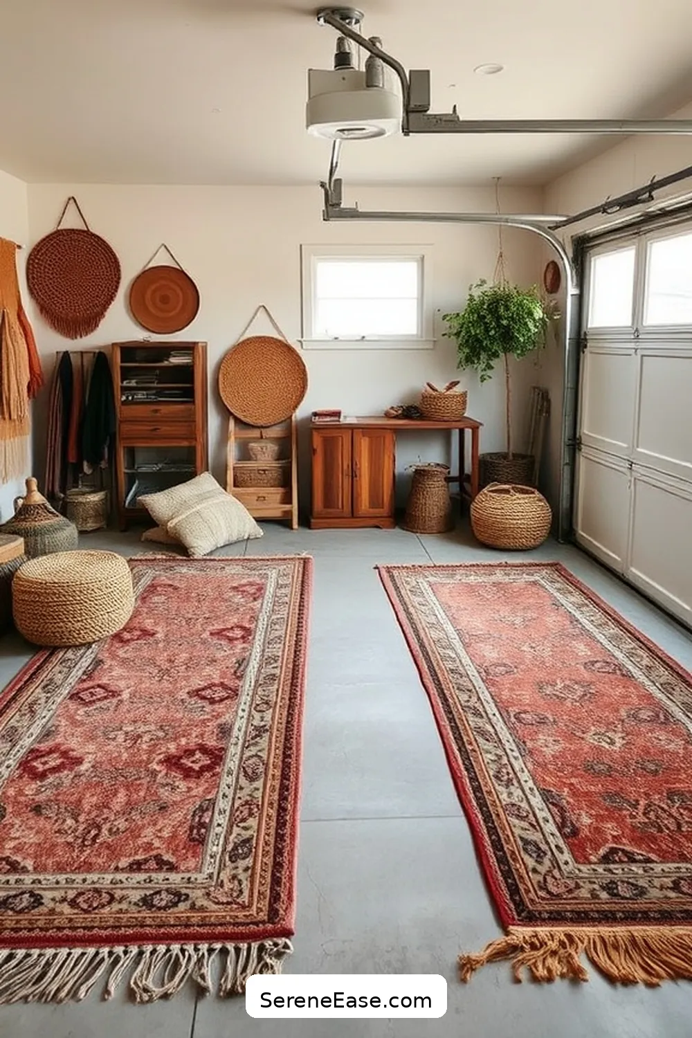 17 Ways to Achieve Monochromatic Bohemian Style in Your Garage 4 Add Layered Rugs for Comfort for 17 Ways to Achieve Monochromatic Bohemian Style in Your Garage