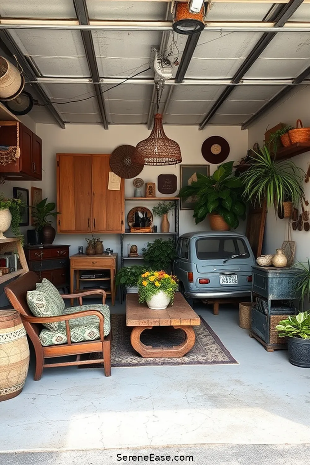 17 Ways to Achieve Monochromatic Bohemian Style in Your Garage 11 Embrace Vintage Finds for 17 Ways to Achieve Monochromatic Bohemian Style in Your Garage