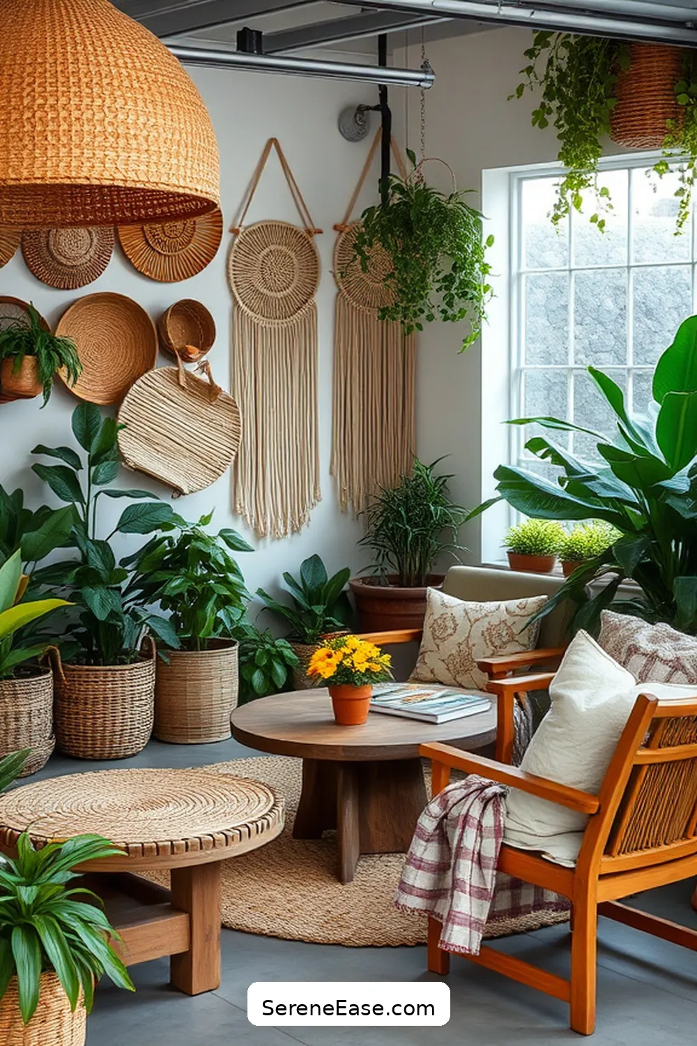 17 Ways to Achieve Monochromatic Bohemian Style in Your Garage 3 Incorporate Natural Textures for 17 Ways to Achieve Monochromatic Bohemian Style in Your Garage