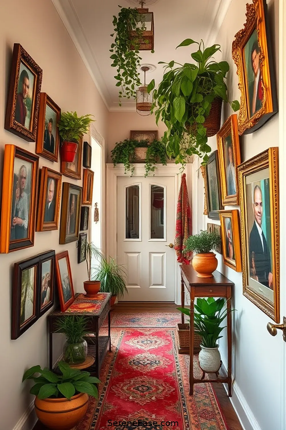 17 Ways to Create Bold and Bright Bohemian Style in Your Hallway 18 Add Personal Touches With Family Photos for 17 Ways to Create Bold and Bright Bohemian Style in Your Hallway