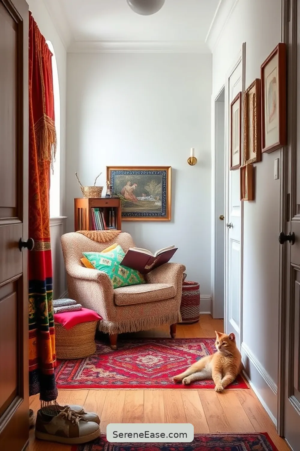 17 Ways to Create Bold and Bright Bohemian Style in Your Hallway 16 Create a Cozy Reading Nook for 17 Ways to Create Bold and Bright Bohemian Style in Your Hallway